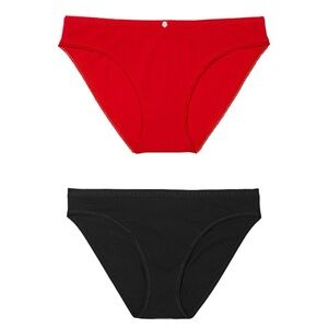 Victorias Secret NWT XL cotton bikini underwear red or black choice 1pr
